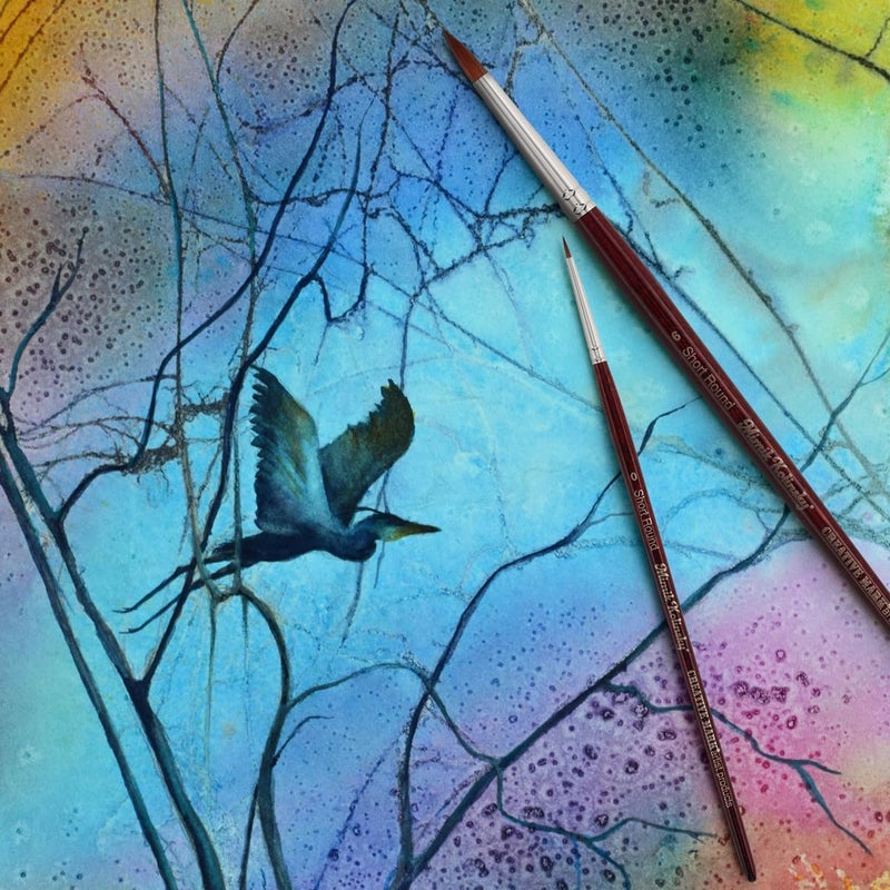 Creative Mark Mimik Kolinsky Watercolor Brush - Set of 4 Round - Short Handle Synthetic Paint Brush - Handmade in Germany - Synthetic Sable Paint Brushes for Professional Artists - Animal-Friendly - Image 2